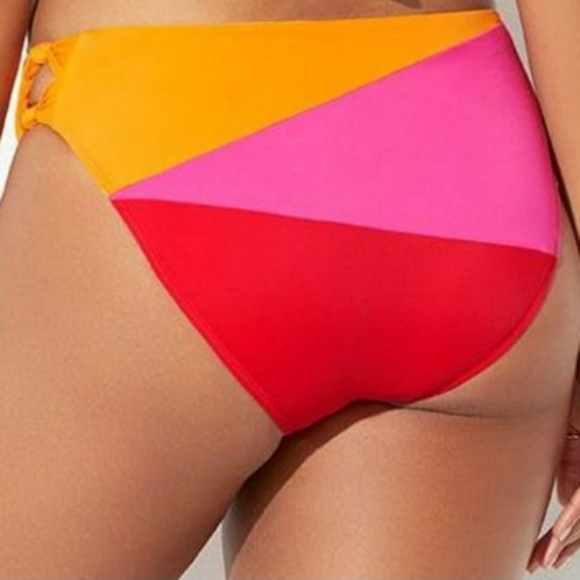 Swimsuits for All Women’s Plus Size Romancer Colorblock Bikini Bottom/ 18. - Picture 2 of 9